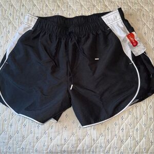 BCG Sz M Lifestyle  Colorblock Active Workout Shorts Black & White NWT